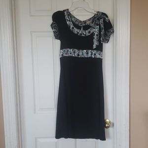 Black dress with trim